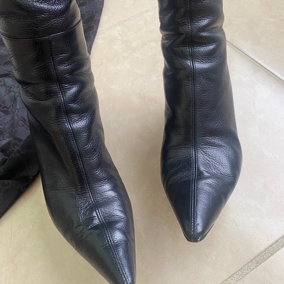 Black Knee High Gucci Boots Authentic - Picture 9 of 9